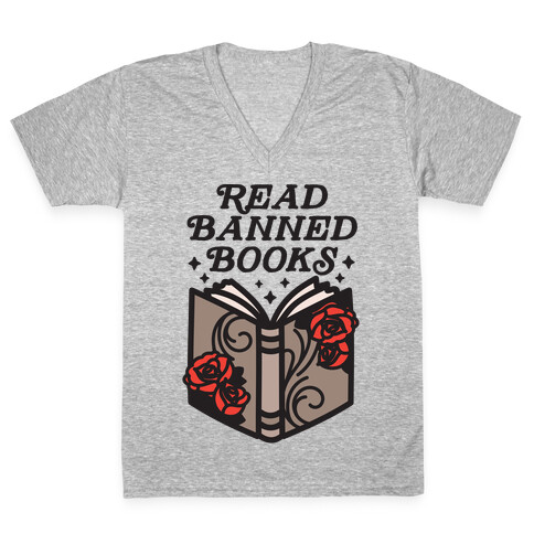 Read Banned Books V-Neck Tee Shirt