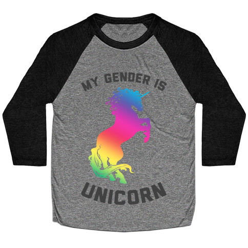 My Gender Is Unicorn Baseball Tee