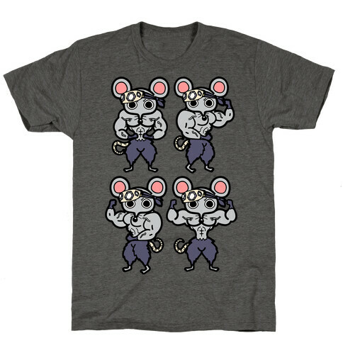 Muscle Mice Pattern Parody T-Shirt