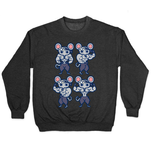 Muscle Mice Pattern Parody Pullover