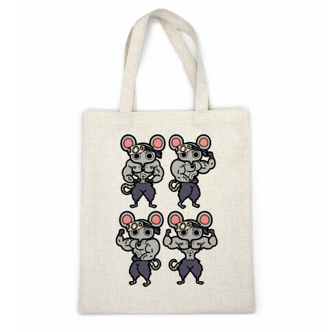 Muscle Mice Pattern Parody Casual Tote