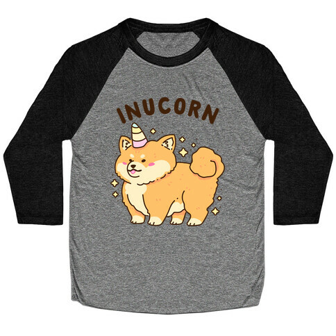 Inucorn (Kawaii Shiba Inu Unicorn) Baseball Tee