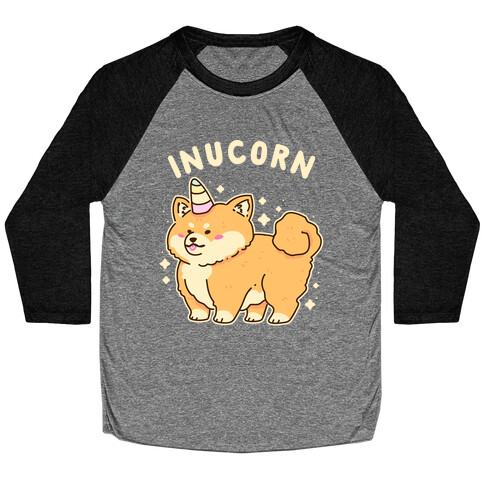 Inucorn (Kawaii Shiba Inu Unicorn) Baseball Tee