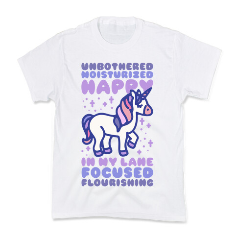 Unbothered Moisturized Happy Unicorn Kids T-Shirt