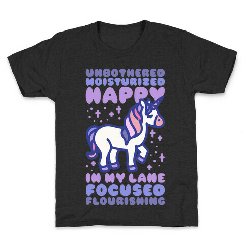 Unbothered Moisturized Happy Unicorn Kids T-Shirt