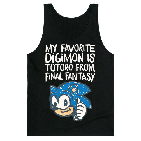 My Favorite Digimon Is Totoro From Final Fantasy Parody Tank Top