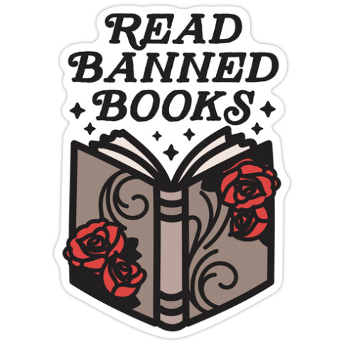 Read Banned Books Die Cut Sticker