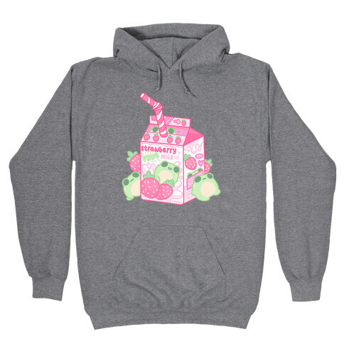 Kawaii Strawberry Frog Milk Hooded Sweatshirt