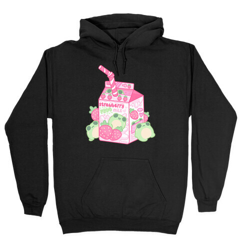 Kawaii Strawberry Frog Milk Hooded Sweatshirt