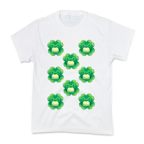 Frog Leaf Clover  Kids T-Shirt