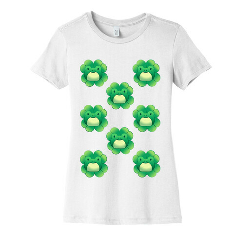 Frog Leaf Clover  Womens T-Shirt