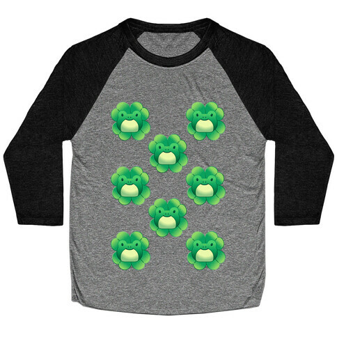 Frog Leaf Clover  Baseball Tee