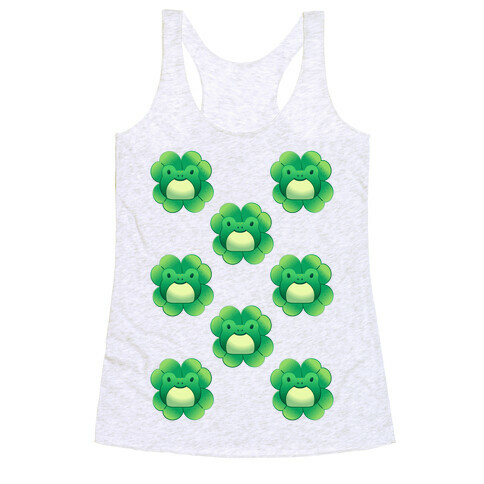 Frog Leaf Clover  Racerback Tank Top