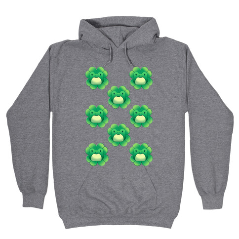 Frog Leaf Clover  Hooded Sweatshirt