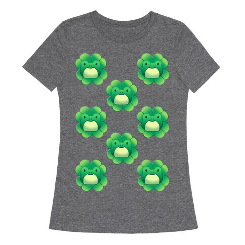 Frog Leaf Clover  Womens T-Shirt