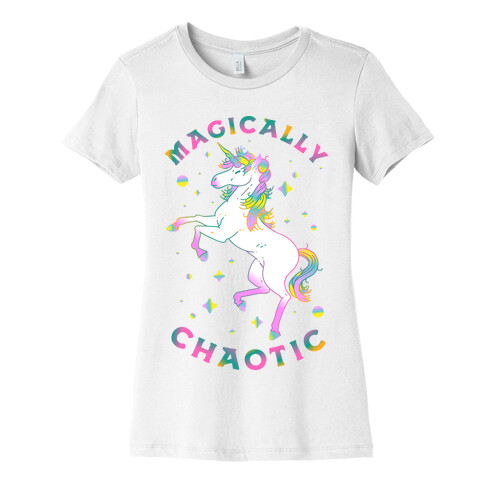 Magically Chaotic Unicorn Womens T-Shirt