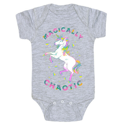 Magically Chaotic Unicorn Baby One-Piece