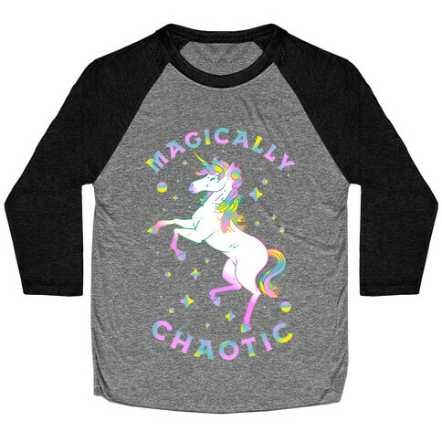 Magically Chaotic Unicorn Baseball Tee