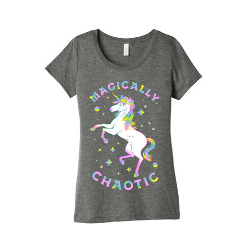 Magically Chaotic Unicorn Womens T-Shirt