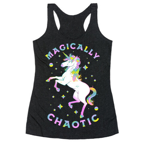 Magically Chaotic Unicorn Racerback Tank Top