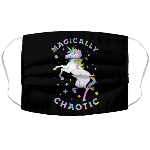 Magically Chaotic Unicorn Accordion Face Mask