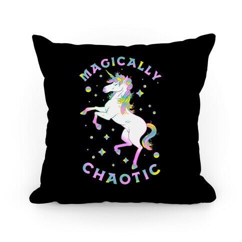 Magically Chaotic Unicorn Pillow