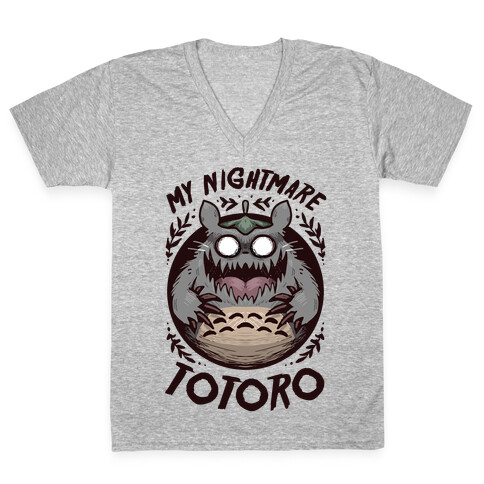 My Nightmare Totoro V-Neck Tee Shirt
