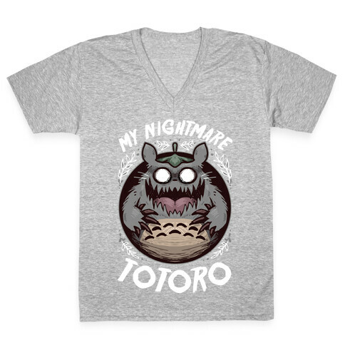 My Nightmare Totoro V-Neck Tee Shirt