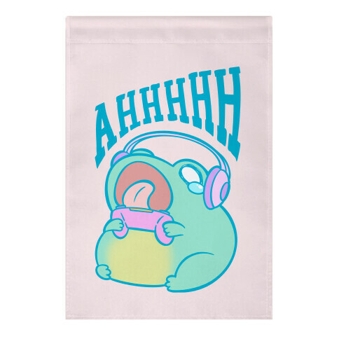 Gamer Frog Scream Garden Flag