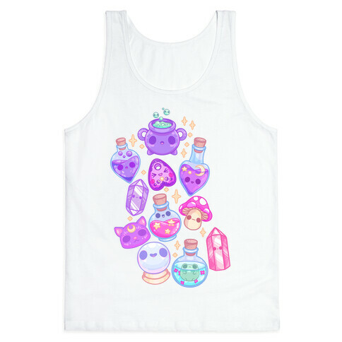 Kawaii Witchy Pattern Tank Top