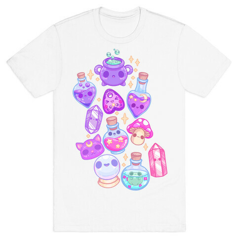 Kawaii Witchy Pattern T-Shirt