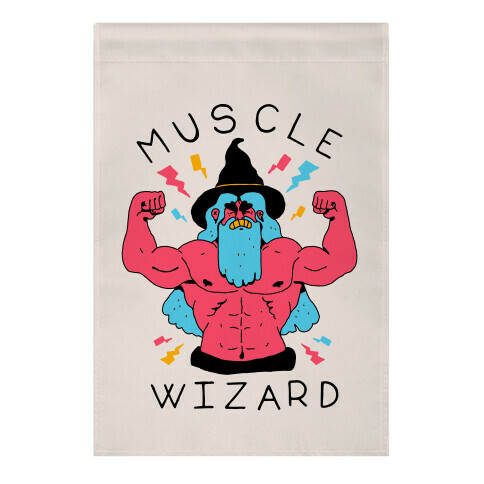 Muscle Wizard Garden Flag