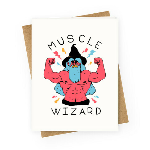 Muscle Wizard Greeting Card