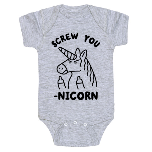 Screw You-nicorn Baby One-Piece