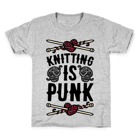 Knitting Is Punk Kids T-Shirt