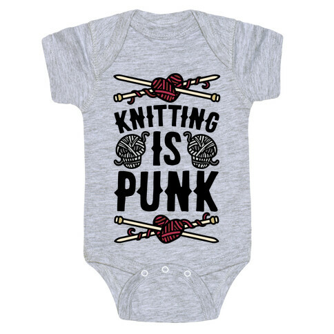 Knitting Is Punk Baby One-Piece