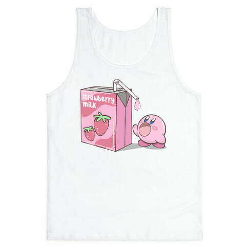 Strawberry Milk Kirby Parody Tank Top