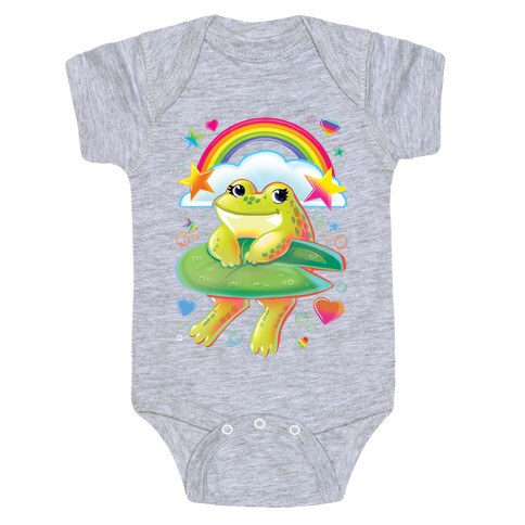 90's Rainbow Frog Baby One-Piece