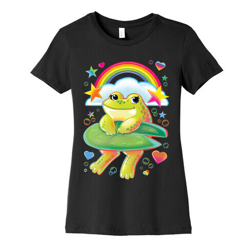 90's Rainbow Frog Womens T-Shirt