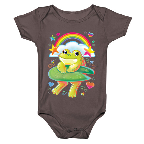 90's Rainbow Frog Baby One-Piece