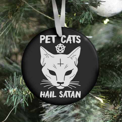 Pet Cats Hail Satan Sphynx Ornament