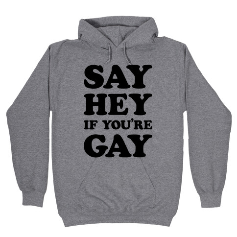 Say Hey If You're Gay Hooded Sweatshirt