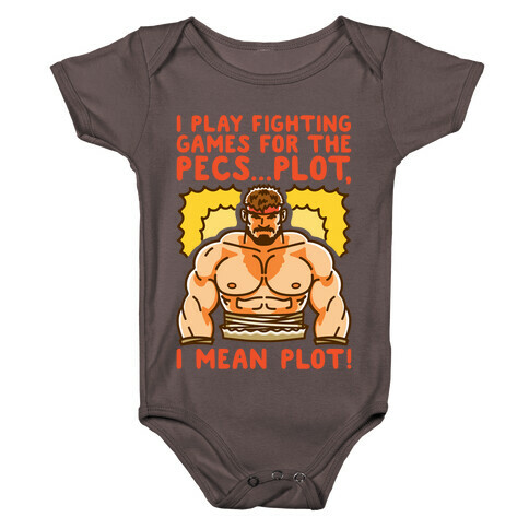 I Like Fighting Games For The Pecs I Mean Plot Parody Baby One-Piece