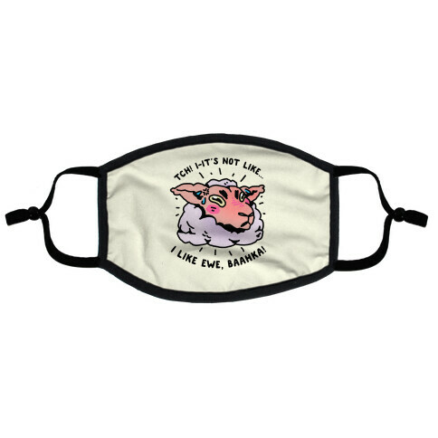 Tsundere Sheep Flat Face Mask