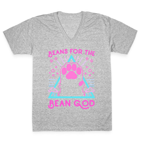 Beans For The Bean God V-Neck Tee Shirt