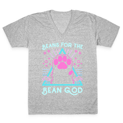 Beans For The Bean God V-Neck Tee Shirt