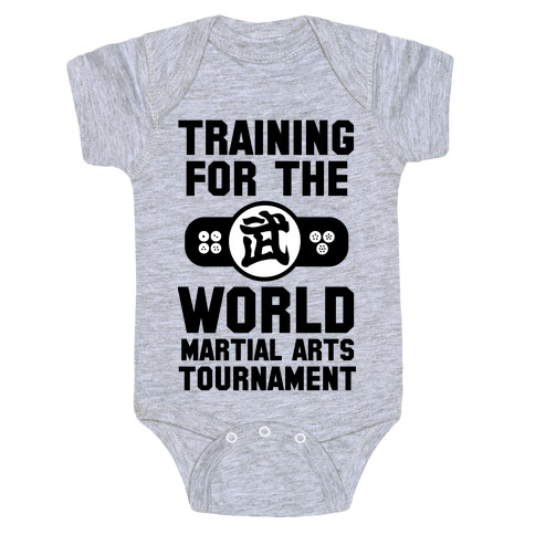 Training for the World Martial Arts Tournament Baby One-Piece