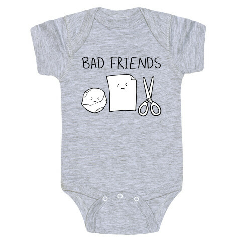 Bad Friends Parody (black) Baby One-Piece