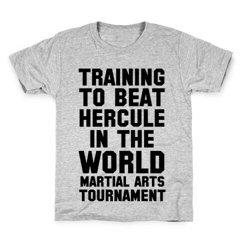 Training to Beat Hercule in the World Martial Arts Tournament Kids T-Shirt