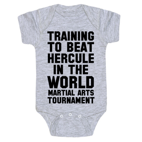 Training to Beat Hercule in the World Martial Arts Tournament Baby One-Piece